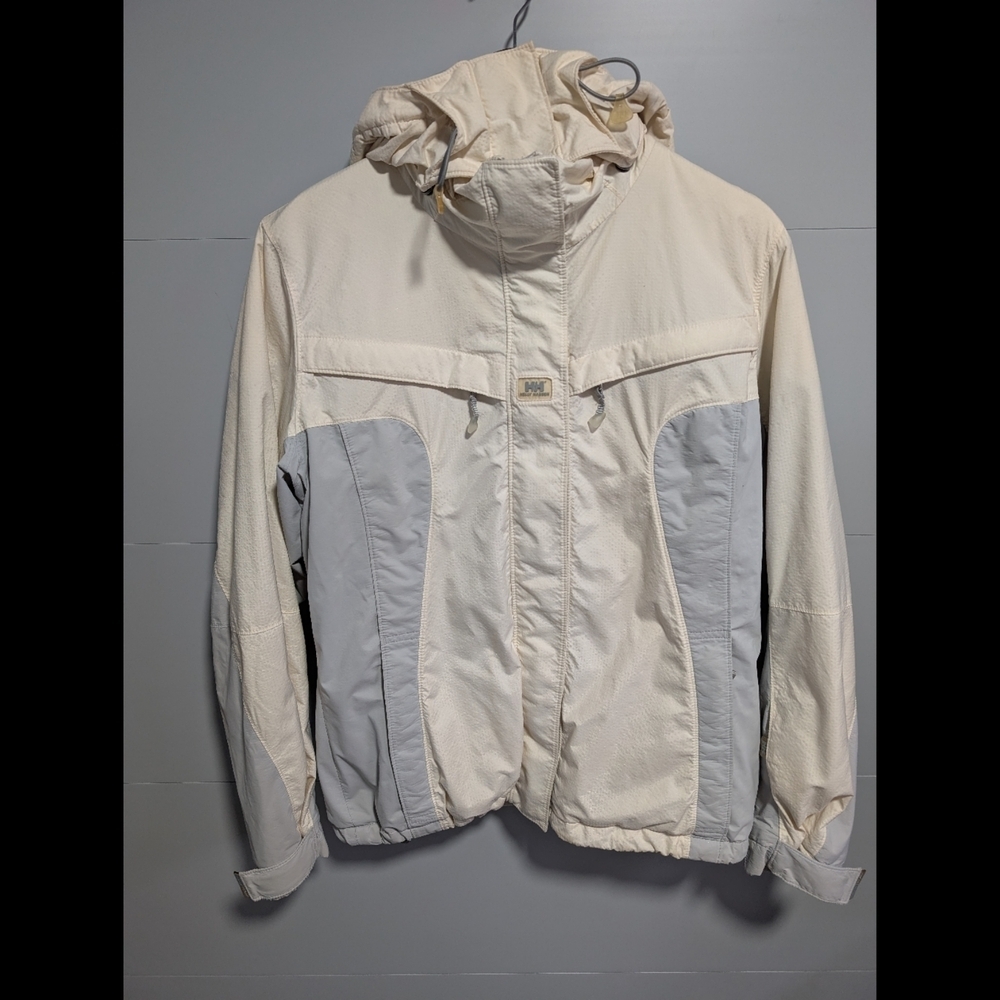 Helly Hansen Women's Cream and Gray Ski Jacket